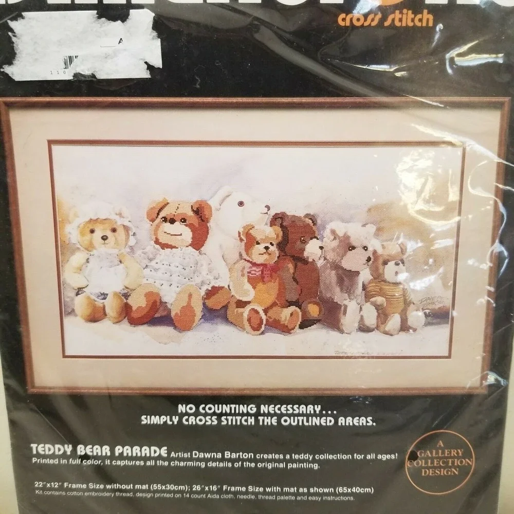 Dimensions Teddy Bear Parade Cross Stitch Kit 22x12 USA 3613